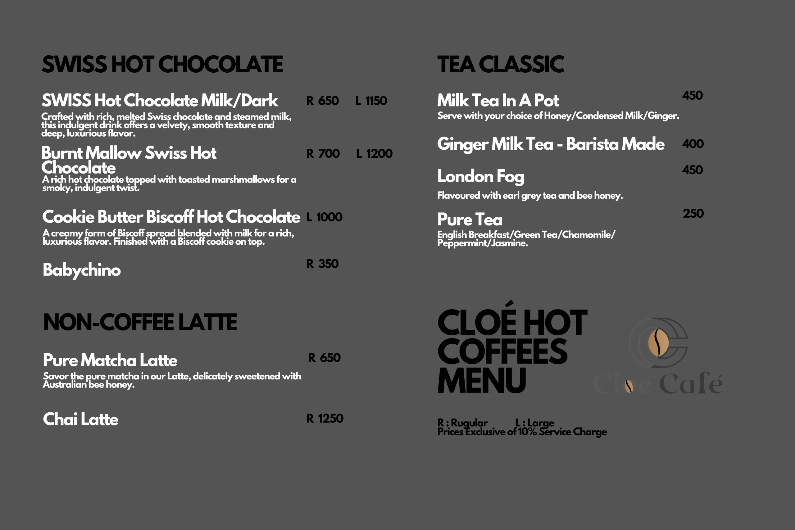 Cloé Hot Coffees