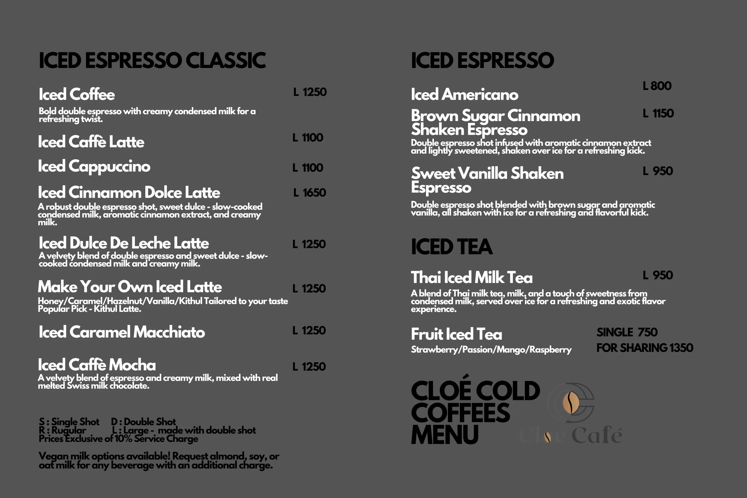 Cloé COLD COFFEES