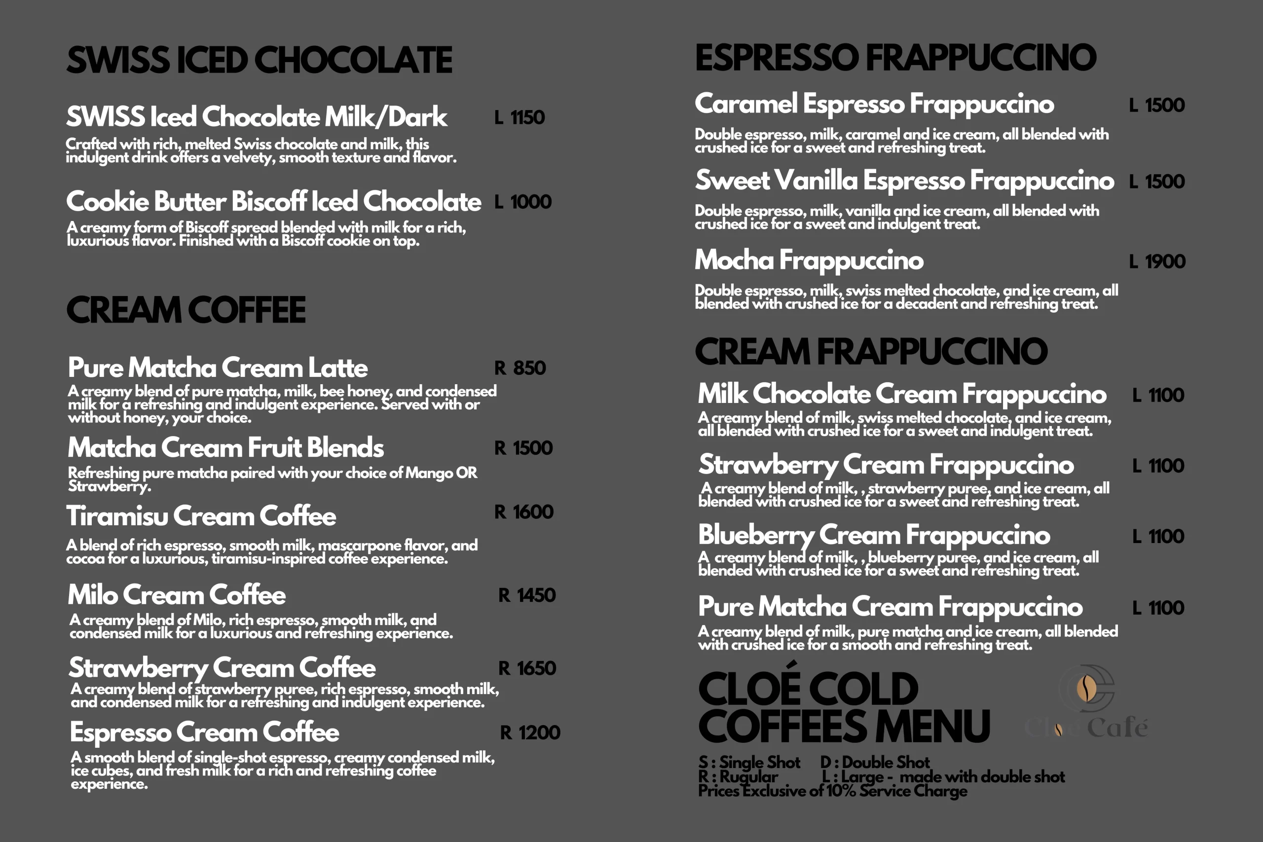 Cloé COLD COFFEES